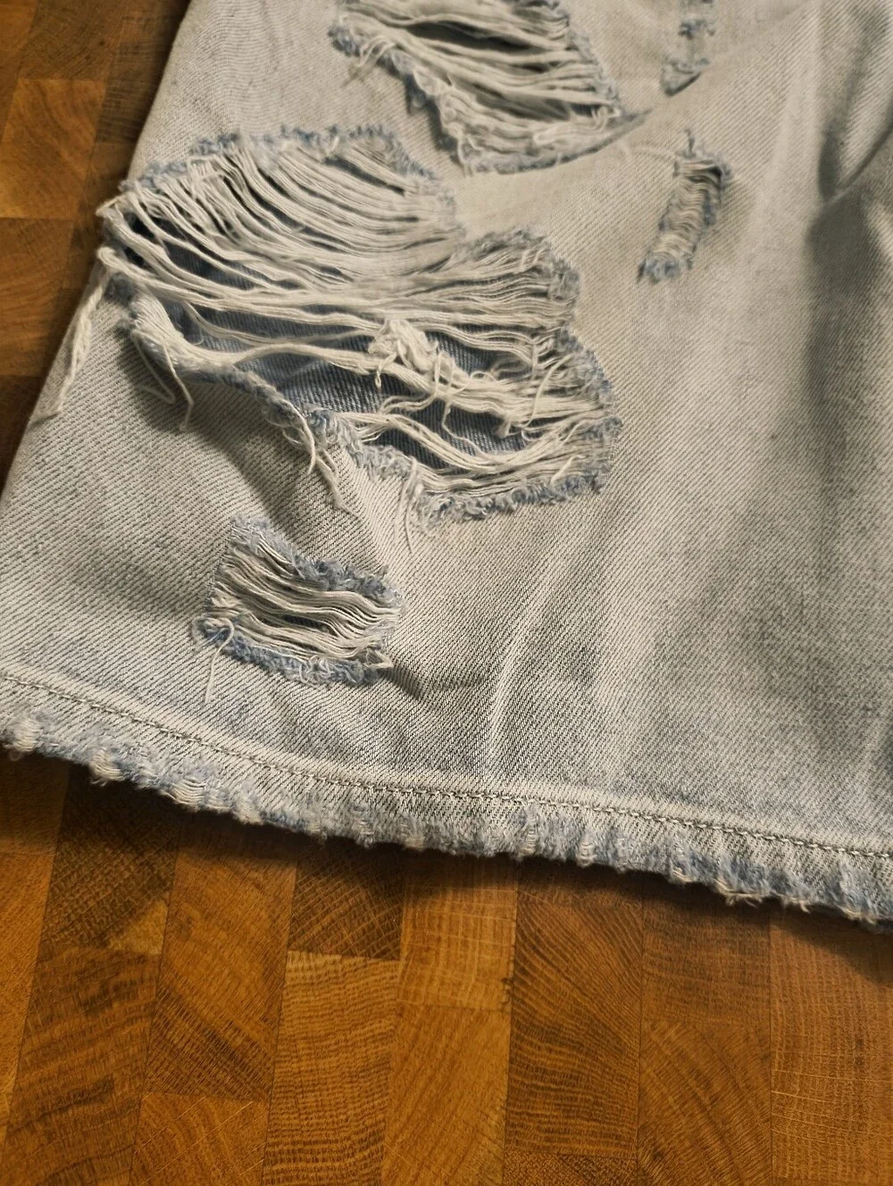 Diesel Light Blue Distressed Jean Shorts - Brand New W Tags